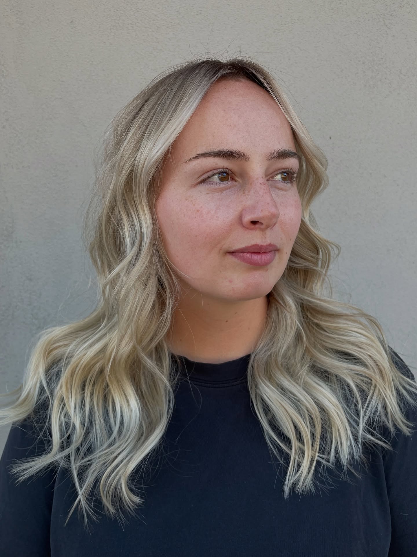 Seamless bright blonde transformation